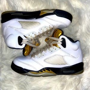 Air Jordan Retro 5 Olympic Black + Gold